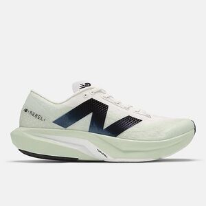 New Balance Women's White Mint Athletic Running Shoes with Navy 'N'
